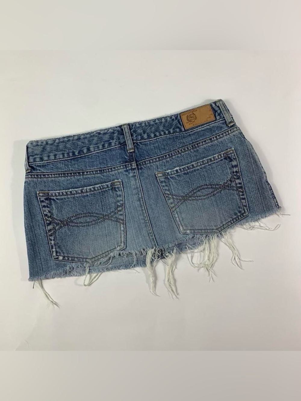 Abercrombie Low Rise Denim Mini Skirt Size 14 2000s